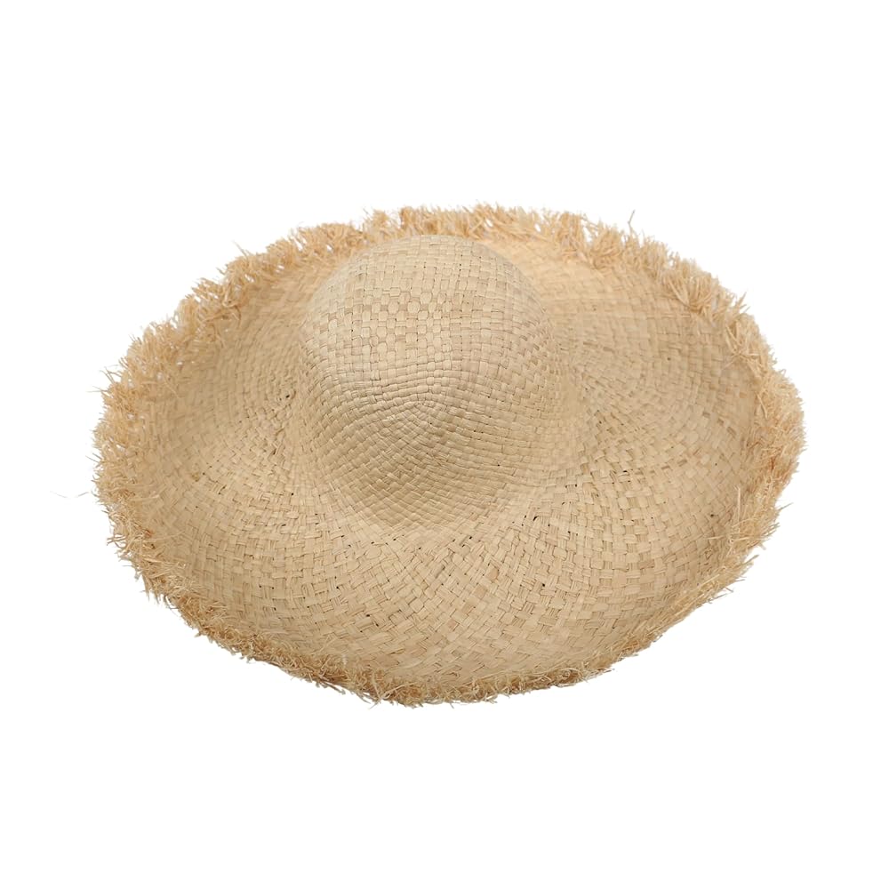 【未使用品】 SHAREEF WIDE BRIM HAT hatsXcaps Women's Frayed Edge Wide Brim Straw Hat | Summer